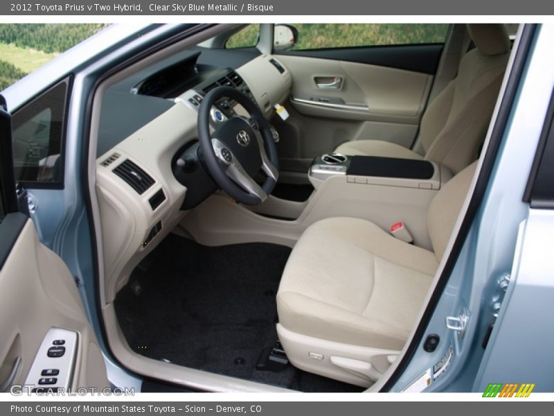 Clear Sky Blue Metallic / Bisque 2012 Toyota Prius v Two Hybrid