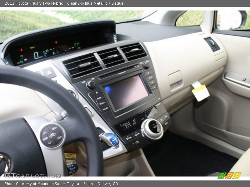 Clear Sky Blue Metallic / Bisque 2012 Toyota Prius v Two Hybrid