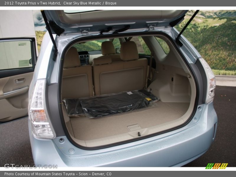 Clear Sky Blue Metallic / Bisque 2012 Toyota Prius v Two Hybrid