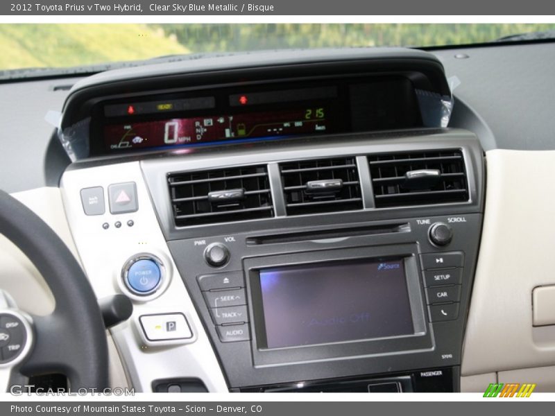 Clear Sky Blue Metallic / Bisque 2012 Toyota Prius v Two Hybrid