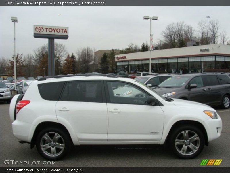 Super White / Dark Charcoal 2009 Toyota RAV4 Sport 4WD