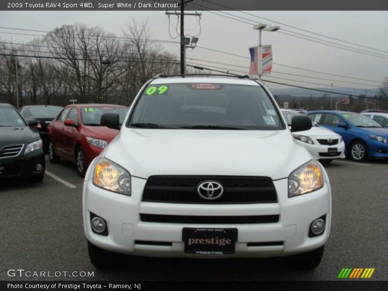 Super White / Dark Charcoal 2009 Toyota RAV4 Sport 4WD