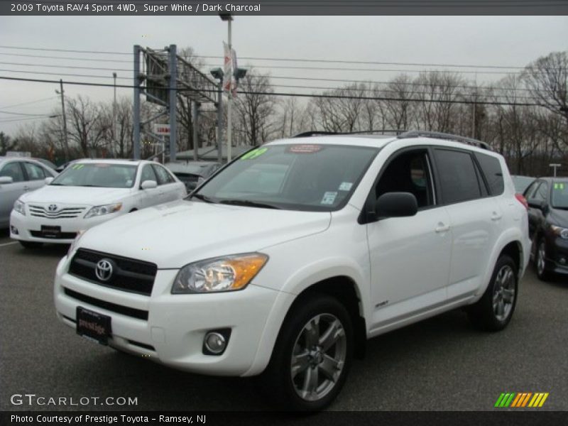 Super White / Dark Charcoal 2009 Toyota RAV4 Sport 4WD