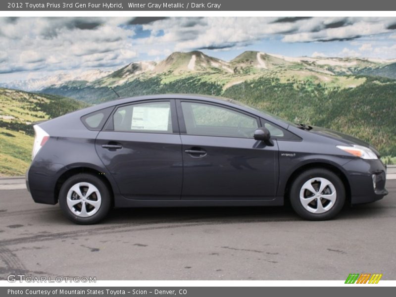 Winter Gray Metallic / Dark Gray 2012 Toyota Prius 3rd Gen Four Hybrid