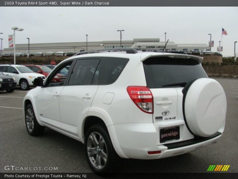 Super White / Dark Charcoal 2009 Toyota RAV4 Sport 4WD