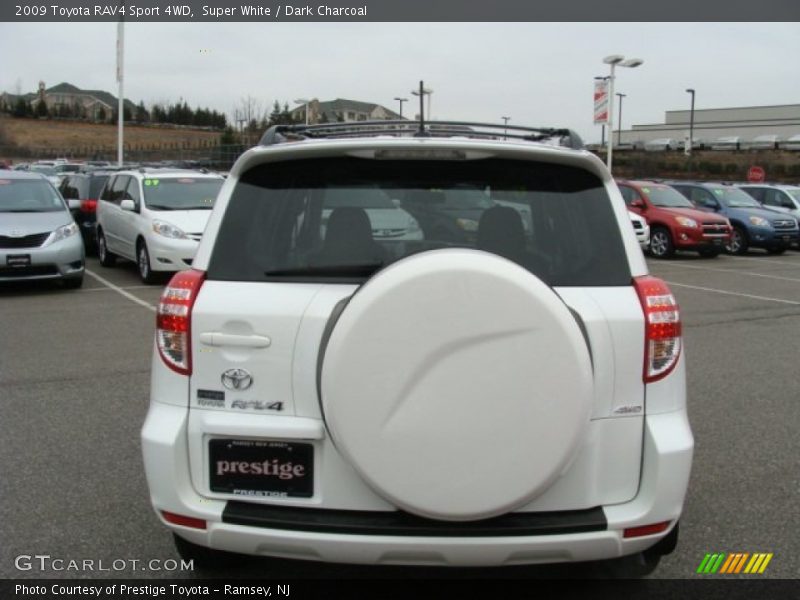 Super White / Dark Charcoal 2009 Toyota RAV4 Sport 4WD