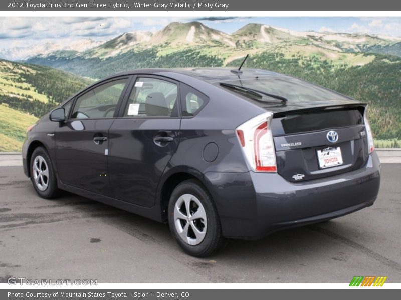 Winter Gray Metallic / Misty Gray 2012 Toyota Prius 3rd Gen Three Hybrid