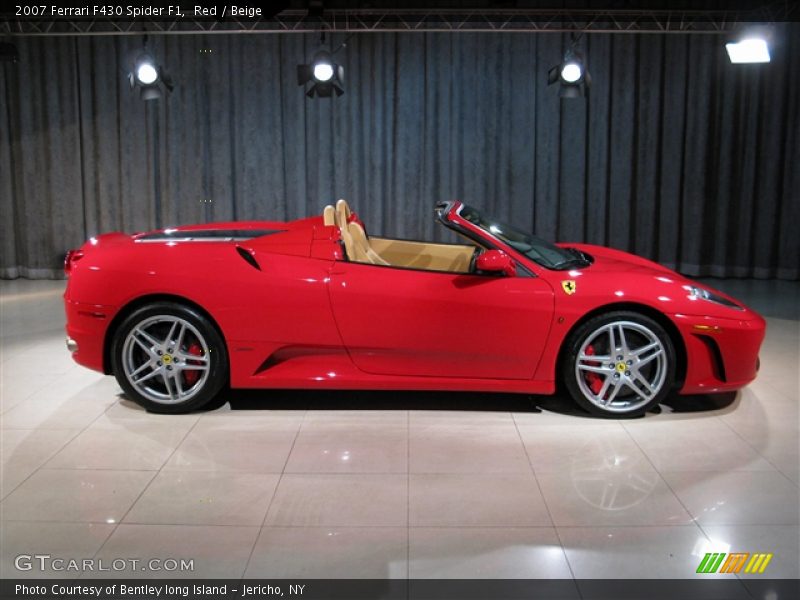 Red / Beige 2007 Ferrari F430 Spider F1