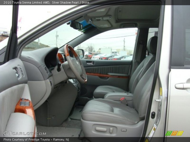 Silver Shadow Pearl / Stone 2010 Toyota Sienna Limited AWD