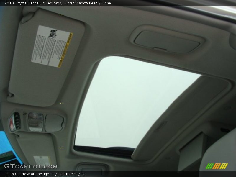 Silver Shadow Pearl / Stone 2010 Toyota Sienna Limited AWD