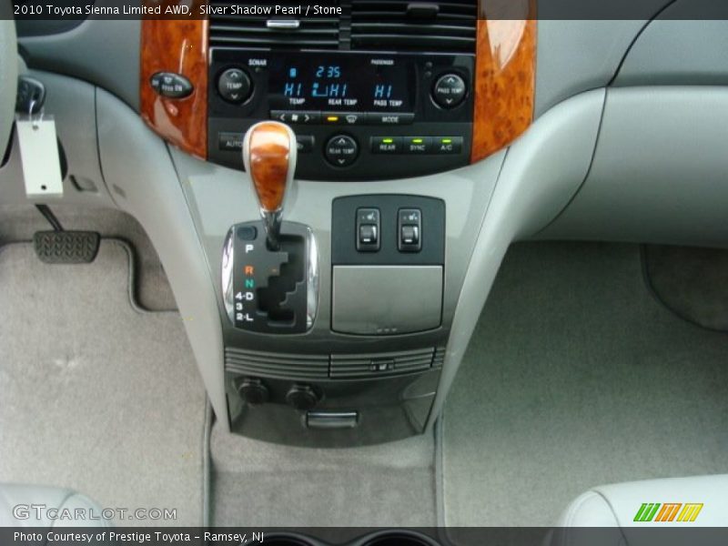 Silver Shadow Pearl / Stone 2010 Toyota Sienna Limited AWD