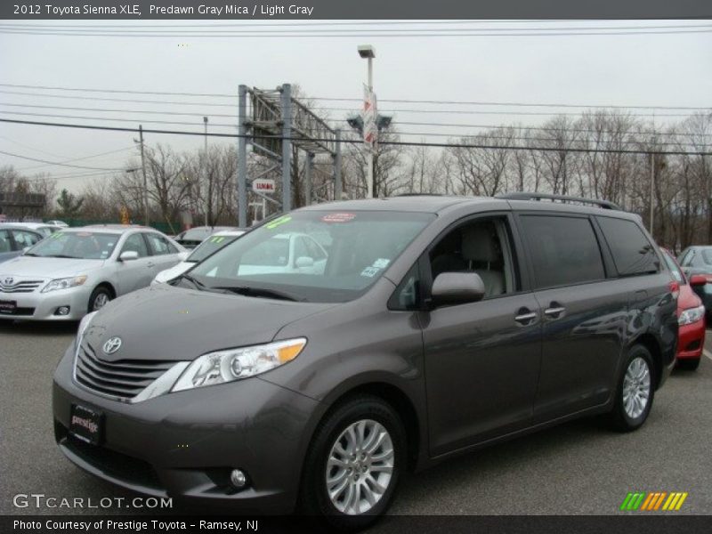 Predawn Gray Mica / Light Gray 2012 Toyota Sienna XLE