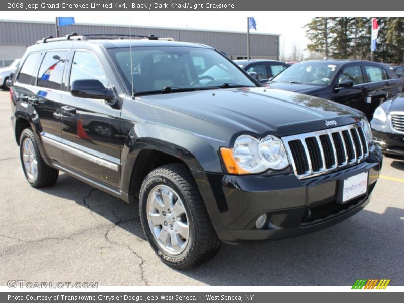 Black / Dark Khaki/Light Graystone 2008 Jeep Grand Cherokee Limited 4x4