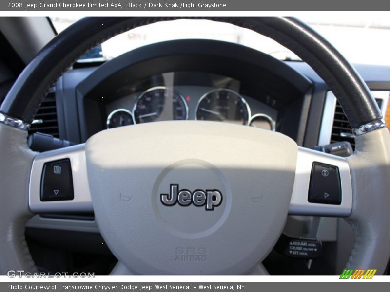 Black / Dark Khaki/Light Graystone 2008 Jeep Grand Cherokee Limited 4x4