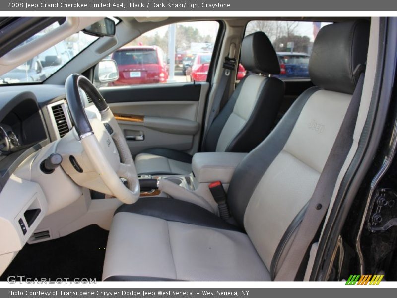 Black / Dark Khaki/Light Graystone 2008 Jeep Grand Cherokee Limited 4x4