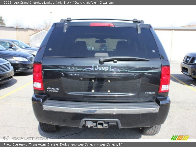 Black / Dark Khaki/Light Graystone 2008 Jeep Grand Cherokee Limited 4x4