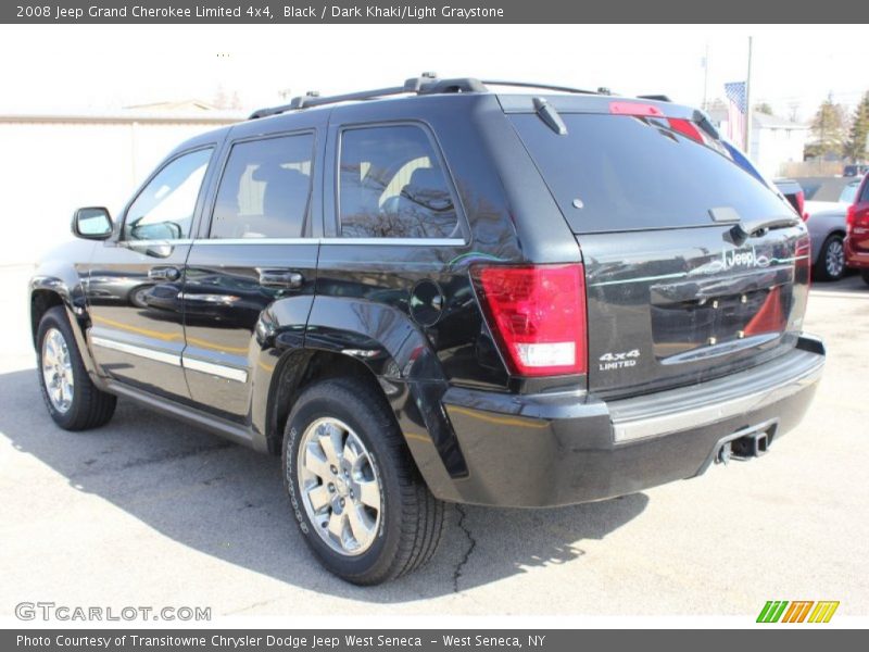 Black / Dark Khaki/Light Graystone 2008 Jeep Grand Cherokee Limited 4x4