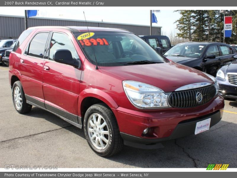 Cardinal Red Metallic / Gray 2007 Buick Rendezvous CX