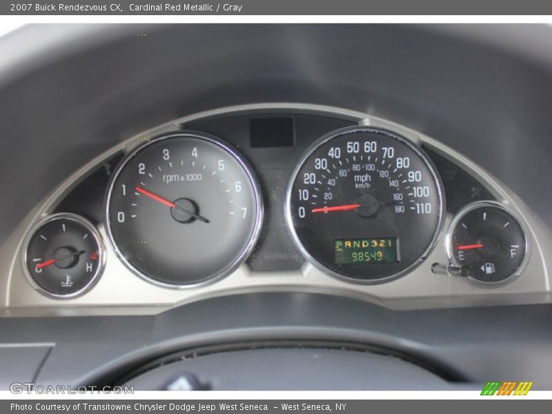 Cardinal Red Metallic / Gray 2007 Buick Rendezvous CX