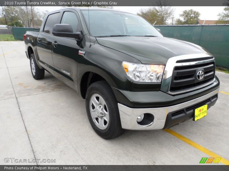 Spruce Green Mica / Graphite Gray 2010 Toyota Tundra CrewMax