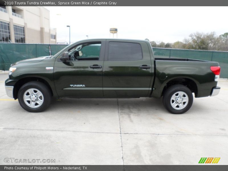 Spruce Green Mica / Graphite Gray 2010 Toyota Tundra CrewMax