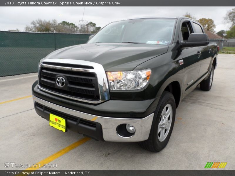 Spruce Green Mica / Graphite Gray 2010 Toyota Tundra CrewMax