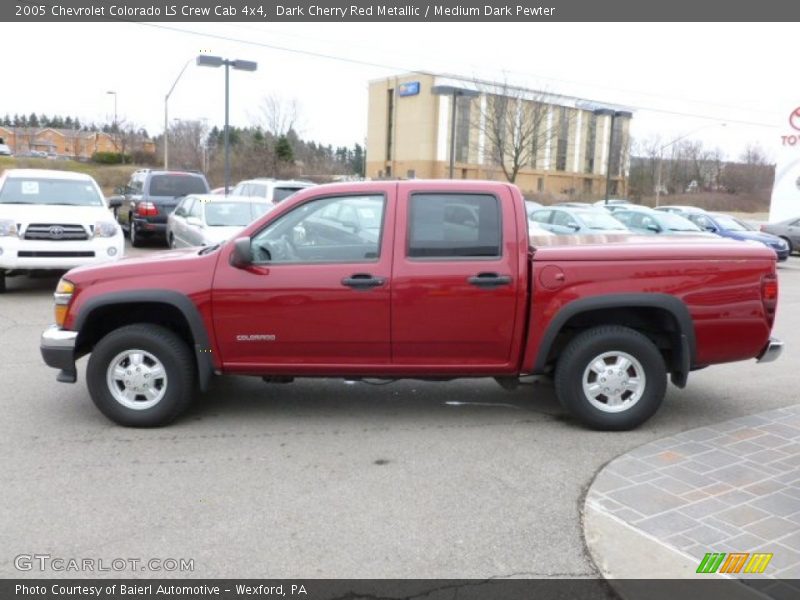  2005 Colorado LS Crew Cab 4x4 Dark Cherry Red Metallic