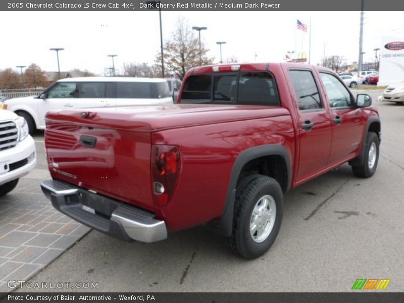 Dark Cherry Red Metallic / Medium Dark Pewter 2005 Chevrolet Colorado LS Crew Cab 4x4