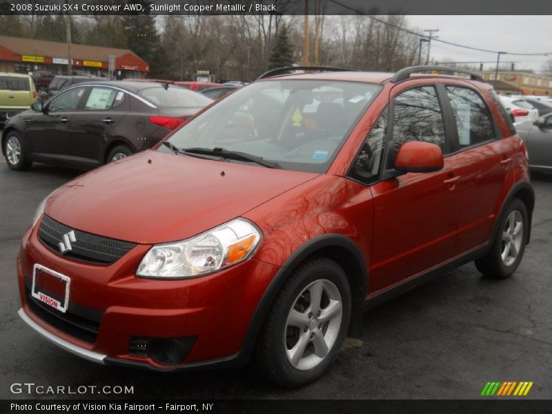 Sunlight Copper Metallic / Black 2008 Suzuki SX4 Crossover AWD