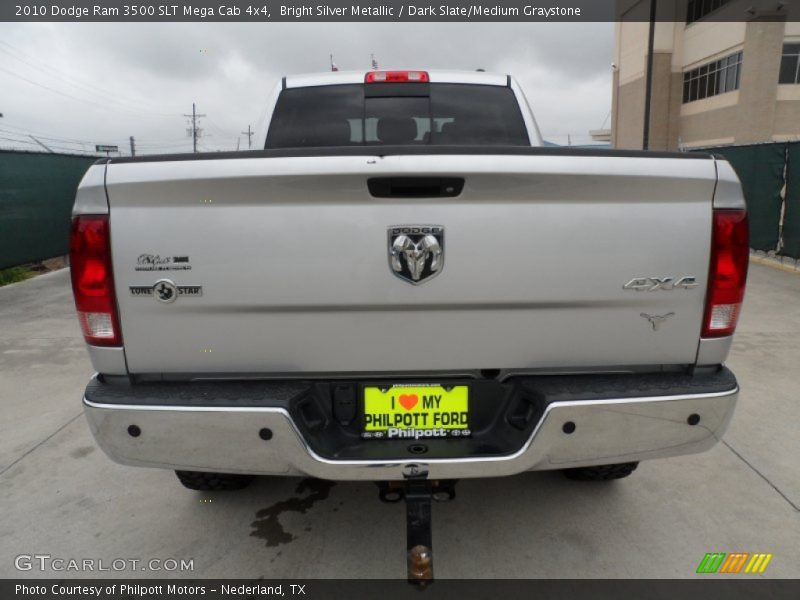 Bright Silver Metallic / Dark Slate/Medium Graystone 2010 Dodge Ram 3500 SLT Mega Cab 4x4