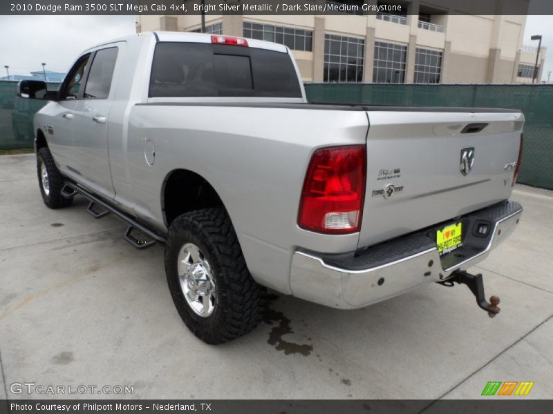 Bright Silver Metallic / Dark Slate/Medium Graystone 2010 Dodge Ram 3500 SLT Mega Cab 4x4
