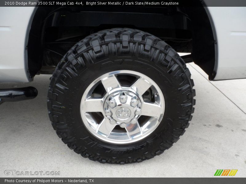Bright Silver Metallic / Dark Slate/Medium Graystone 2010 Dodge Ram 3500 SLT Mega Cab 4x4