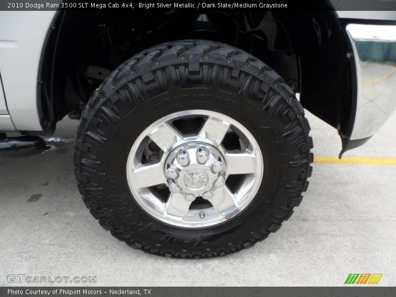 Bright Silver Metallic / Dark Slate/Medium Graystone 2010 Dodge Ram 3500 SLT Mega Cab 4x4
