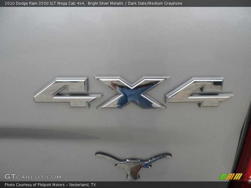 Bright Silver Metallic / Dark Slate/Medium Graystone 2010 Dodge Ram 3500 SLT Mega Cab 4x4