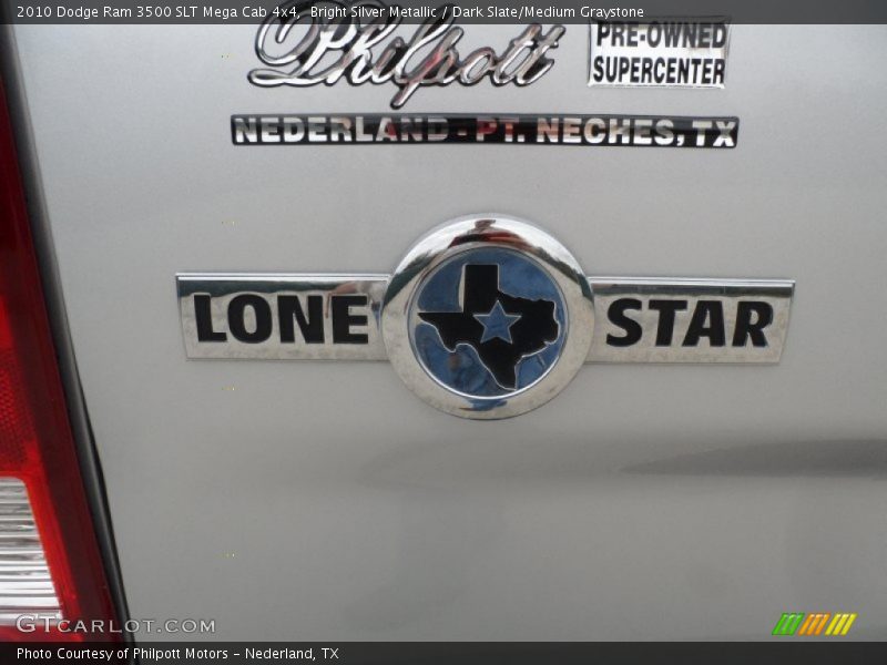 Bright Silver Metallic / Dark Slate/Medium Graystone 2010 Dodge Ram 3500 SLT Mega Cab 4x4