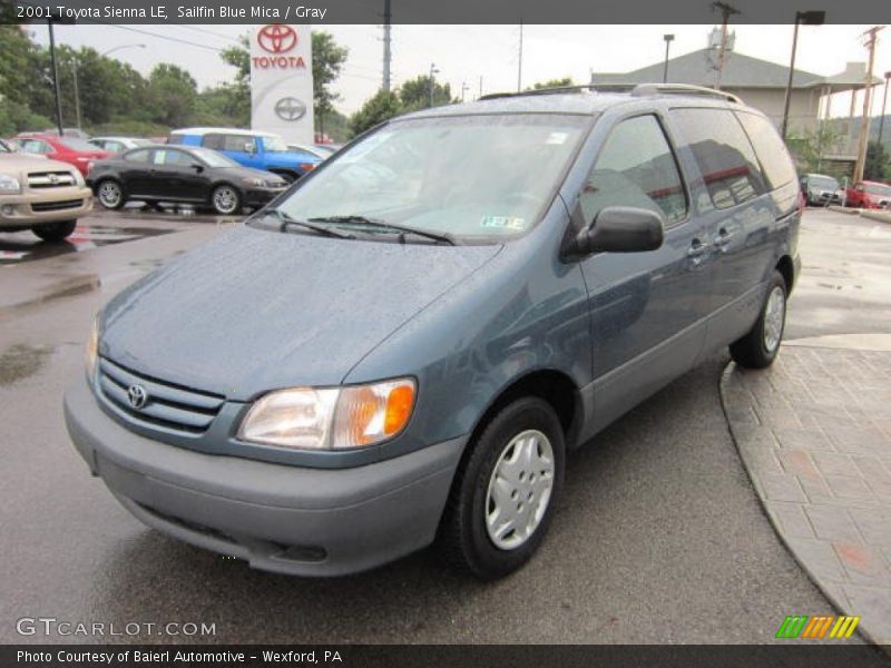 Sailfin Blue Mica / Gray 2001 Toyota Sienna LE