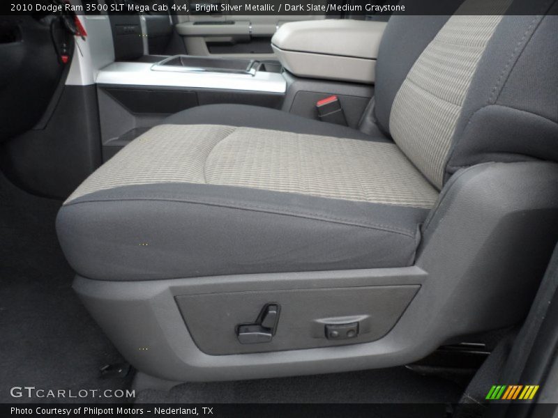 Bright Silver Metallic / Dark Slate/Medium Graystone 2010 Dodge Ram 3500 SLT Mega Cab 4x4