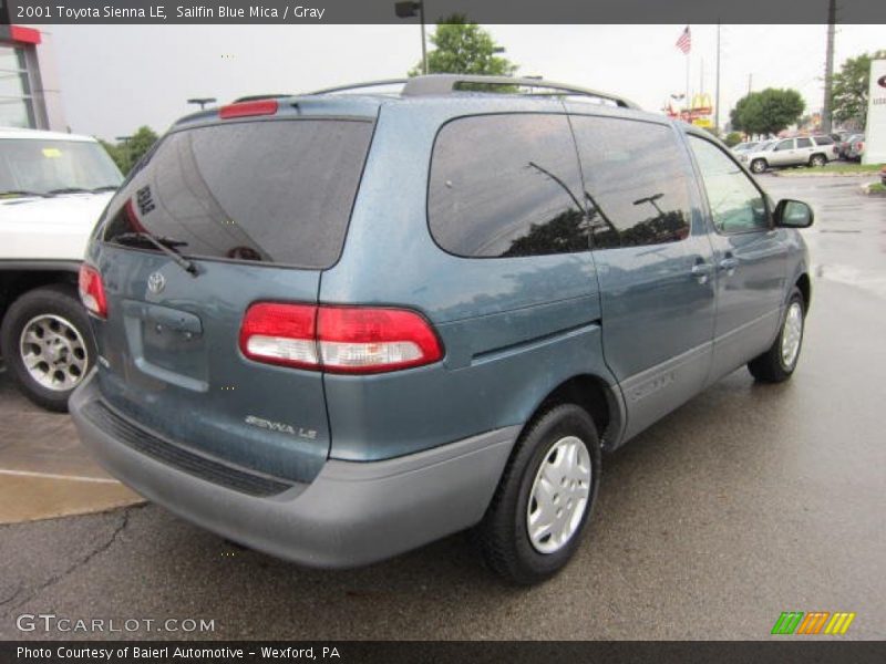 Sailfin Blue Mica / Gray 2001 Toyota Sienna LE