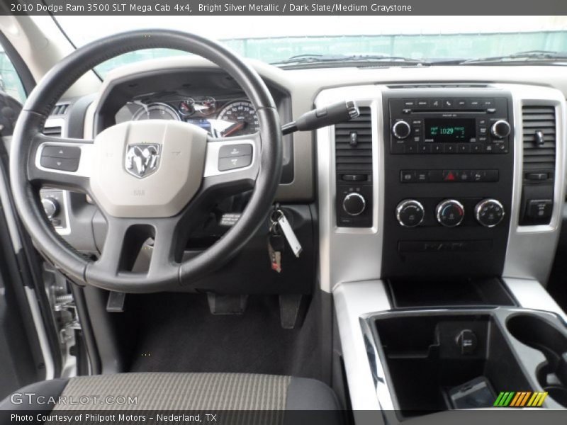Bright Silver Metallic / Dark Slate/Medium Graystone 2010 Dodge Ram 3500 SLT Mega Cab 4x4