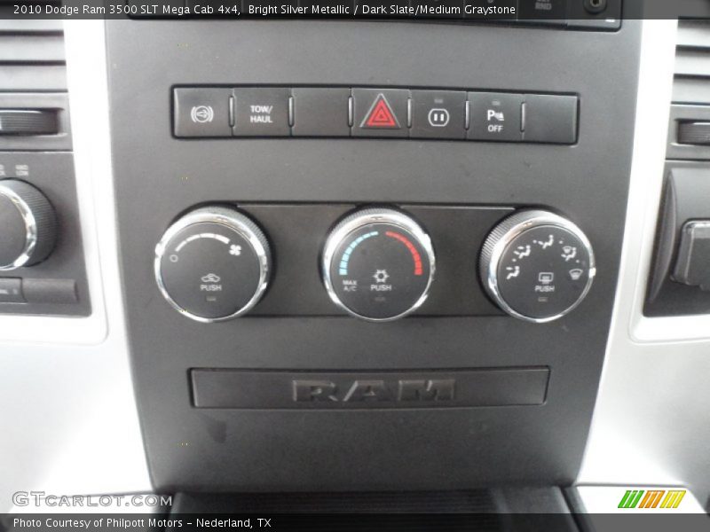 Bright Silver Metallic / Dark Slate/Medium Graystone 2010 Dodge Ram 3500 SLT Mega Cab 4x4