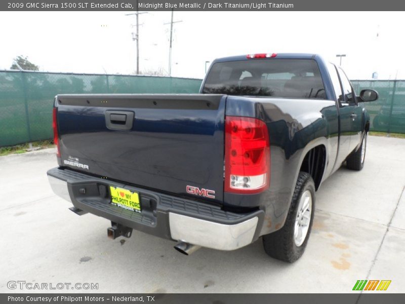 Midnight Blue Metallic / Dark Titanium/Light Titanium 2009 GMC Sierra 1500 SLT Extended Cab