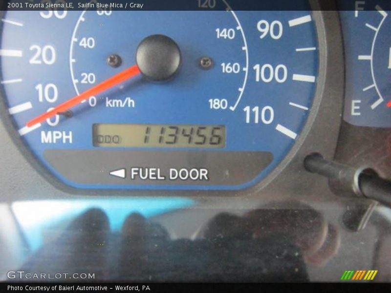 Sailfin Blue Mica / Gray 2001 Toyota Sienna LE