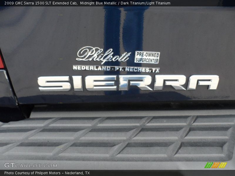 Midnight Blue Metallic / Dark Titanium/Light Titanium 2009 GMC Sierra 1500 SLT Extended Cab
