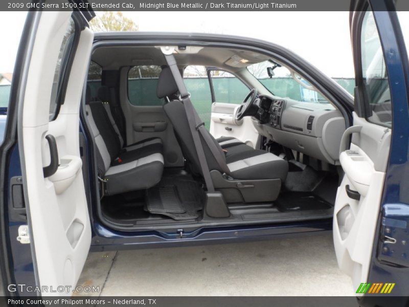 Midnight Blue Metallic / Dark Titanium/Light Titanium 2009 GMC Sierra 1500 SLT Extended Cab