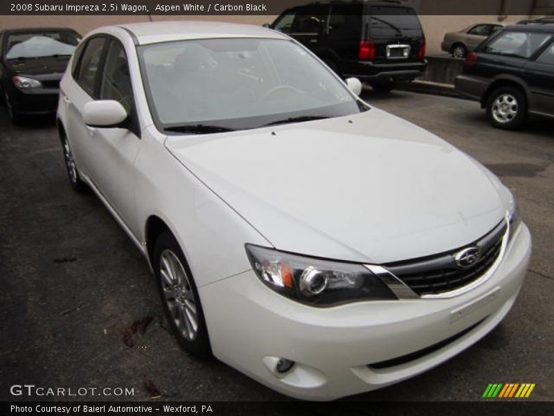 Aspen White / Carbon Black 2008 Subaru Impreza 2.5i Wagon