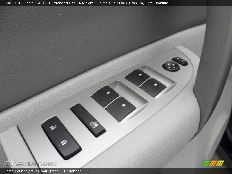 Midnight Blue Metallic / Dark Titanium/Light Titanium 2009 GMC Sierra 1500 SLT Extended Cab