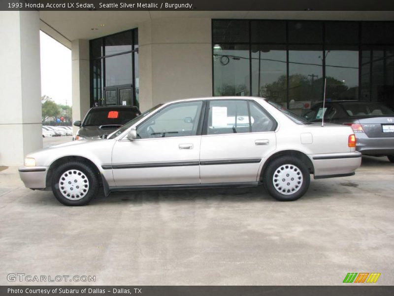 Seattle Silver Metallic / Burgundy 1993 Honda Accord LX Sedan