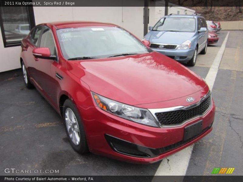 Spicy Red / Beige 2011 Kia Optima LX