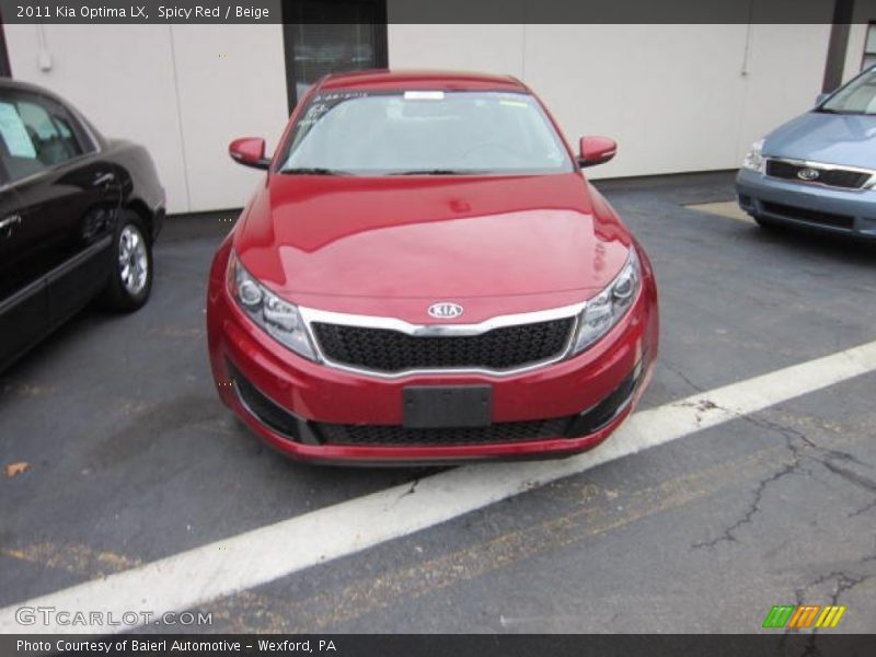 Spicy Red / Beige 2011 Kia Optima LX