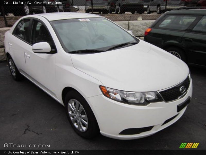 Clear White / Stone 2011 Kia Forte EX